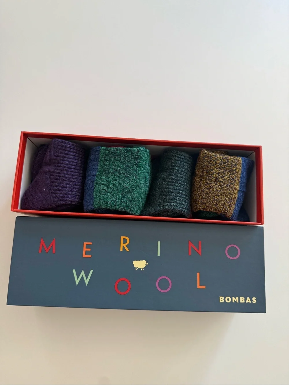 Bombas gift box  Merino Wool Socks - Multi-Color 4-Pack